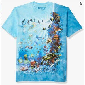 Liquid Blue Men's Tropical Reef T-Shirt, Tie Dye, XX-Large